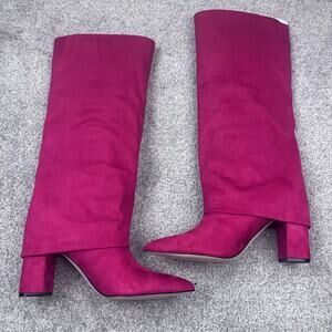 New! Marc Fisher Dark Red Fadila Boots Women's 10